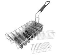 Pongnas Cestino per Taco a 8 Conchiglie in Acciaio Inossidabile con Manico per Gusci di Tortilla Perfettamente Croccanti - Ideale per Ristoranti e Snack Bar