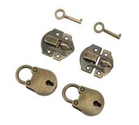 Pongnas Chiusura a Scatto per Portagioie Set di Serrature a Scatto in Ottone Antico Lucchetto Vintage Antiruggine in Lega di Zinco con Viti per Scatola di Legno Artigianato Fai-da-te (Bronzo)