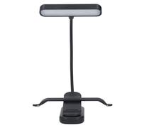 Pongnas Clip on Lamp, Music Stand Light Clip su Leggera Clip a LED Regolabile a 360 Gradi Sulla Lampada per Pianoforte per Foglio di Pianoforte Libro (BLACK)