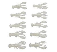 Pongnas Confezione da 10 Esche Morbide per Pesca Crawdad Bait Green Shrimp per la Pesca Alla Spigola - Design in PVC (confezione da dieci)