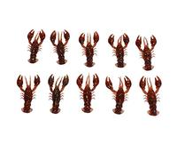 Pongnas Confezione da 10 Esche Morbide per Pesca Crawdad Bait Green Shrimp per la Pesca Alla Spigola - Design in PVC (confezione da dieci)