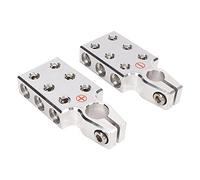 Pongnas Coppia di Set di Morsetti per Terminali Batteria di qualità per Auto, Autobus e Altro - Connettori Positivo e Negativo per la Modifica