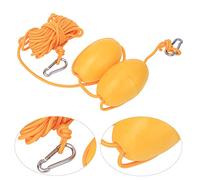 Pongnas Corda per Guinzaglio per Barca da Kayak con Galleggiante e Gancio in Acciaio Inossidabile per Soluzioni di Pesca e Ancoraggio (Set Corda Doppia Palla Gialla)