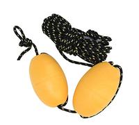 Pongnas Corda per Guinzaglio per Barca da Kayak con Galleggiante e Gancio in Acciaio Inossidabile per Soluzioni di Pesca e Ancoraggio (Set Corda Doppia Palla Gialla e Nera)