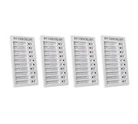 Pongnas CORREBLE CORRO, Scheda di Pianificazione degli Elenchi delle Robine con 4 Pezzi di Produzione Fai -da -te Riciclabile per Piano di Viaggio Fai da te (RV CHECKLIST)