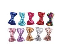 Pongnas Cuci per Capelli per Cani, Clamp/Holder per Capelli Ossei Archi per Cani con Clips Cucciolo Barrette per 10pcs Cucciolo Cane a Filo Bowknot Fili con di Metallo per Animali Domestici Cuccioli