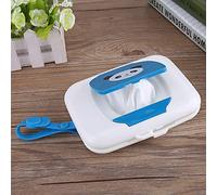 Pongnas Dispenser di Salviette da Viaggio per Neonati con Design Carino e Tracolla Portatile - Custodia per Fazzoletti in Colori Vivaci (panda blu)
