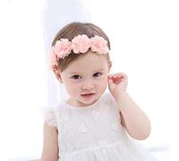 Pongnas Fasce per Capelli per Bambina, 3 Fasce Elastiche per Capelli Accessori per Fiocchi per per Bambine Appena Nate, con Colori Vivaci per Foto e Occasioni Speciali (Colore assortito)