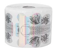 Pongnas Forme di Gel per Unghie 300 Pezzi, Adesivo Autoadesivo Addensato per Estensione di Nail Art con Segni di Codice, Adatto per Estensione di Unghie, per Donne