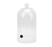 Pongnas Fumo Coche Cupola Cocktail Fumatore Cupola Trasparente Copertura a Cupola Acrilica con Porto di Gomma per Bevande Alimentari Display Vetrina Decorazione per la Casa (33 cm)