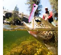 Pongnas Grande Esca per Pesci Popper in Legno per la Pesca in Acque Superficiali, Esca di Simulazione in Giallo Arancione per Attrezzatura da Mare (#2)