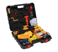 Pongnas Kit per Auto Elettrica a Forbice da 12 V con Chiave a Percussione e Pompa di Gonfiaggio Pneumatici, Telecomando per Pneumatici SUV e Camion