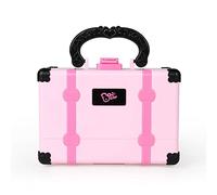 Pongnas Kit Trucco per Ragazze Set da Gioco per Cosmetici per Bambini con 6 Lucidalabbra, 6 Ombretti, 6 Creme per Guance, 3 Smalti per Unghie, Custodia da Viaggio, Vero Trucco Lavabile