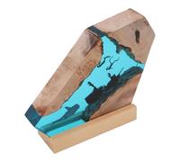 Pongnas Lampada da Notte per Subacqueo e Lampada da Tavolo a LED per Immersioni in Grotte Marine Profonde in Legno di Quercia con 6 Regolazioni di luminosità per la Decorazione della Scrivania