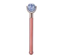Pongnas Massaggio con Rullo di Giada Rimozione Antirughe antietà per Viso Occhio Fronte Cura Avventurina Verde Quarzo Rosa Giada Blu Pietra Rossa 15 Cm ( punto blu)