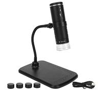 Pongnas Mini Microscopia di Ingrandimento, Microscopio Digitale WiFi Flessibile Portatile Portatile Fotocamera 50-1000x con 8 Luci LED, Pixel HD 1080P per L'osservazione