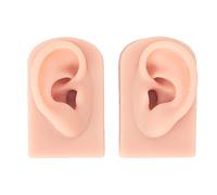 Pongnas Modello di Orecchio in Silicone, Simulazione Morbida e Flessibile della Pelle Umana Riutilizzabile per la Pratica del Piercing, con Design Compatto e Portatile per (Pelle chiara)