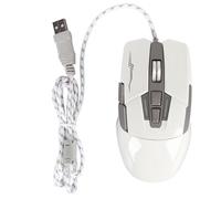 Pongnas Mouse Cablato, Mouse del Computer 4 DPI Regolabili per la Casa per la Barra Internet (WHITE)