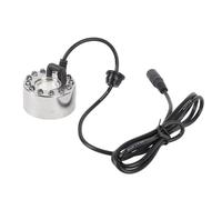 Pongnas Nebulizzatore per Nebulizzatore 350 Ml/h con Luce LED a 12 Colori e Controller Atomizzatore da 24 V per Fontana, Stagno, Acquario, Roccioso, Interni Ed Esterni. (Spina Europea)