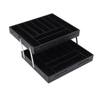 Pongnas Organizzatore del Cassetto Pieghevole Vassoio per Scrivania Espandibile Organizzatore Multifunzionale Spazio di Deposito per la vanità della con Design Compatto Facile da (BLACK)