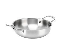 Pongnas Pentola per Ramen in Acciaio Inossidabile da 20 Cm per un Riscaldamento Uniforme - Cuoci-noodle per Casa, Ufficio e Uso Esterno (24 cm)