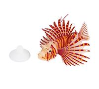 Pongnas Pesce Finto, a 4 Colori per Decorazioni per Acquario Pesce in Plastica con Materiale Silicone Morbido Che Brilla di Notte per Pesce Lattina per Acquario (rosso)