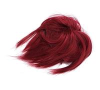 Pongnas Pezzo di Capelli per Chignon Disordinato Alla Moda, Spesso, Arruffato, Updo, Elastici per Capelli Sintetici, Estensioni per Donne e Ragazze, Vita Quotidiana (Q17-Burg#)