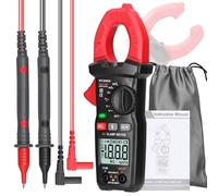 Pongnas Pinza Amperometrica Digitale 600 V con Test di Tensione NCV, Display LCD per Misurazioni Accurate di Corrente, Resistenza, Diodi e continuità