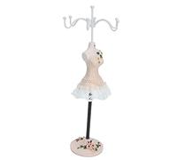 Pongnas Posura del Display per Gioielli, Supporto per Staffa Porta di Gioielli Paperino Polyresin Polyresin Porta Bambola Orecchini per Il Display di con Staffa Rotabile (Champagne Color No. 4)