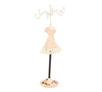 Pongnas Posura del Display per Gioielli, Supporto per Staffa Porta di Gioielli Paperino Polyresin Polyresin Porta Bambola Orecchini per Il Display di con Staffa Rotabile (Champagne Color No. 5)