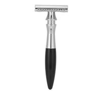 Pongnas Rasatura di Sicurezza a Pettine Chiuso per Uomo con Manico in Acciaio Inossidabile, per Barbiere, Salone di Bellezza e Uso Domestico (BLACK)