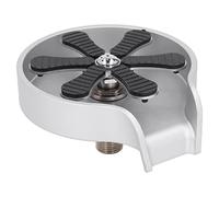Pongnas Sciacquatrice per Vetro per Lavello da - Lavatazzine a 6 Foglie con Base Antiscivolo, ABS per Uso Domestico e Ristorante (SILVER)