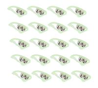 Pongnas Set di Allarmi per di Canna da Pesca a Doppia Campana, Clamp/Holder Fluorescenti da 20 Pezzi per la Pesca Notturna e Campanelli Sensibili