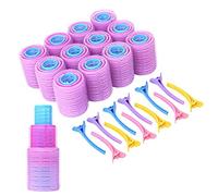 Pongnas Set di Bigodini per Capelli 36 Pezzi, Bigodini Grandi, Medi e Piccoli con 12 in Plastica, per Donne, Uomini e Ragazze, Uso in Salone Domestico