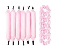 Pongnas Set di Bigodino Pigro Set 6pcs Grandi Rulli in Schiuma per Tubo di Arricciacapelli Ondulati con Strumento di Arricciacapelli per Capelli per Uso Domestico per Uso Domestico (con fasce per