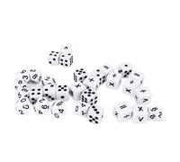 Pongnas Set di Dadi Didattici da 30 Pezzi di Facile Lettura per l'apprendimento della Matematica e i Giochi - Lettera in Plastica