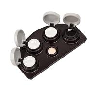 Pongnas Set di Strumenti per l'immersione dell'olio per la Riparazione degli Orologi - Piatto Oliatore in Metallo e Ceramica con Coperchi per Orologiai