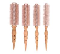 Pongnas Spazzola per Capelli Professionale Rotonda Spazzola per Capelli a Rullo 4 Pezzi Set di Spazzole per Acconciature con Tubo in Alluminio Manico a Coda Appuntita per Arriccia