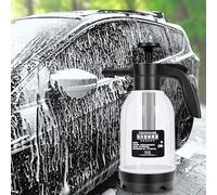 Pongnas Spruzzatore Manuale di Schiuma per Autolavaggio, Spruzzatore di Schiuma Portatile HDPE da 2 Litri con Maniglia a Barra di Pressione Ispessita e Interruttore a Doppia modalità, (bianco e nero)