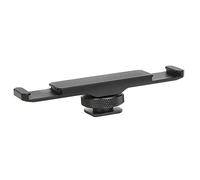 Pongnas Staffa di Montaggio Doppia per Slitta Fredda per Luce LED e Barra di Estensione del Microfono per l'uso in Live Streaming