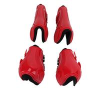 Pongnas Stivali Sportivi per, Stivali Splint per Salti Morbidi a Cavallo Regolabili Traspiranti Set 4pcs di Guardia Tendineo per Guscio per Saltare i Che Saltano (1 Impostare Rosso XL 39x39x12.5cm)