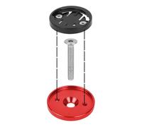 Pongnas Supporto per Computer da Bicicletta, Lega di Alluminio CNC con 3 Adattatori per Bryton e Telefono Cellulare (rosso)