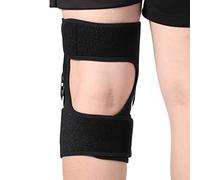 Pongnas Supporto per Ginocchio Sportivo Regolabile Tutore Protettore Maniche di Compressione per Gamba Supporto Mediale e Laterale Efficace per la Corsa in Bicicletta (staffa bianca)