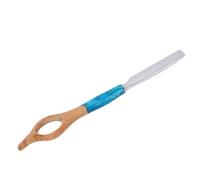 Pongnas Supporto per Regolabarba Manuale Dritto, Struttura in Lega di Zinco e Legno Massiccio con Anello per Appendere il Dito, per Barbiere e Cura della Barba