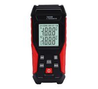 Pongnas TA610 Tipo K Digitale a Doppio Canale con 2 Sonde - Misuratore di Temperatura a Termocoppia Ad Alta Precisione ± per Forni di Refrigerazione HVAC Industriale e Uso Criogenico - LCD