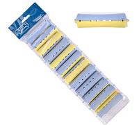 PONIK'S PROFESSIONAL - Bigodini per permanente, set di bigodini per capelli permanenti, 12 pezzi, bigodini per capelli permanenti 22 mm, piccoli bigodini a freddo con linguette in gomma tonda - Blu