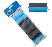PONIK'S PROFESSIONAL - Bigodini per Set Permanente, 6 Pezzi, 40 mm, Piccolo Bigodino Ondulato Freddo Con Linguette in Gomma Rotonda - Blu Nero