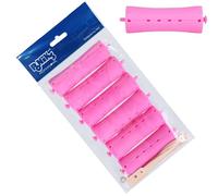 PONIK'S PROFESSIONAL Rulli per permanente, set di rulli per permanente, 28 mm, 6 pezzi, con elastici rotondi, colore rosa