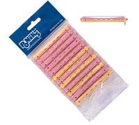 PONIK'S PROFESSIONAL - Set di Bigodini Permanenti per Capelli, 12 Pezzi, 8 mm, Ondulati Freddi con Linguette in Gomma Rotonda