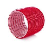 Ponik's Set di bigodini autoadesivi - 70 mm - 6 pezzi - dimensioni Jumbo - Rotoli autostimati auto manico riccioli, rosso